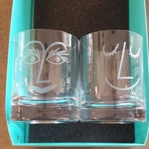 Kate Spade Two of a Kind Old Fashioned Glasses